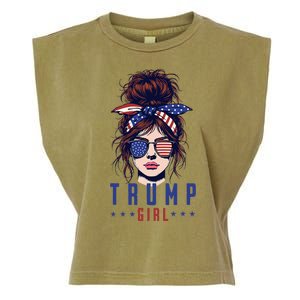 Women Yes IM A Trump Girl Get Over It Trump 2024 Election Garment-Dyed Women's Muscle Tee