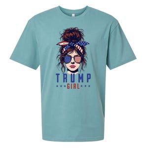 Women Yes IM A Trump Girl Get Over It Trump 2024 Election Sueded Cloud Jersey T-Shirt