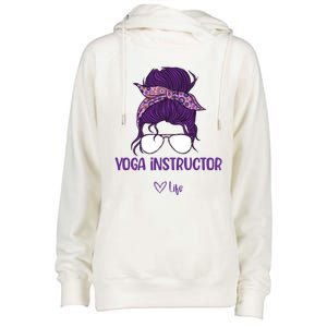 Wos Yoga Instructor Life Gift Womens Funnel Neck Pullover Hood