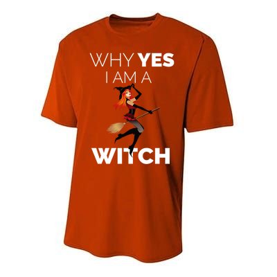 Why Yes I Am The Witch Halloween Novelty Art Meme Great Gift Performance Sprint T-Shirt