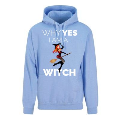 Why Yes I Am The Witch Halloween Novelty Art Meme Great Gift Unisex Surf Hoodie