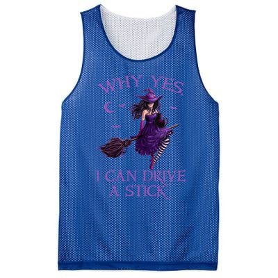 Why Yes I Can Drive A Stick Funny Halloween Witch Meaningful Gift Mesh Reversible Basketball Jersey Tank