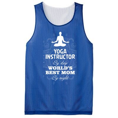 Wos Yoga Instructor And Worlds Best Mom Gift Funny Gift Mesh Reversible Basketball Jersey Tank