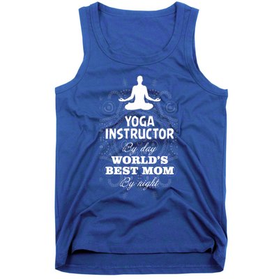 Wos Yoga Instructor And Worlds Best Mom Gift Funny Gift Tank Top