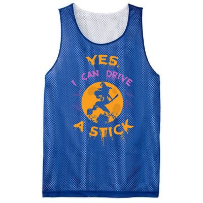 Witch Yes I Can Drive A Stick For Halloween Party Costume Gift Mesh Reversible Basketball Jersey Tank