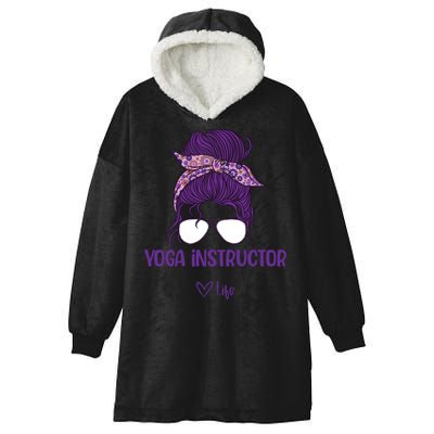 Wos Yoga Instructor Life Great Gift Hooded Wearable Blanket