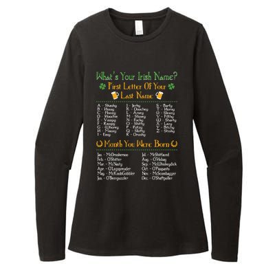 What's Your Irish Name Funny St Patrick's Day Drinking Day Womens CVC Long Sleeve Shirt