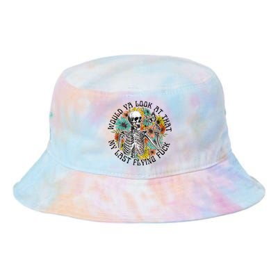 Would Ya Look At That My Last Flying Fuck Skeleton Plant Tie Dye Newport Bucket Hat