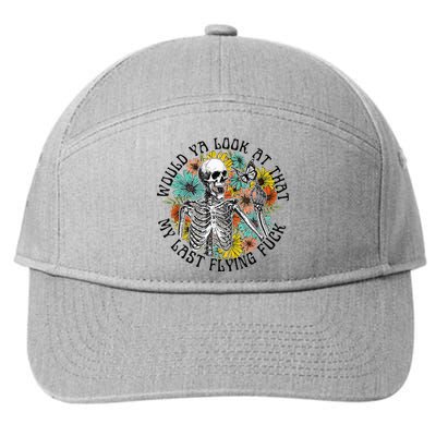 Would Ya Look At That My Last Flying Fuck Skeleton Plant 7-Panel Snapback Hat