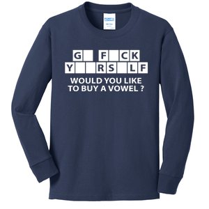 Would You Like To Buy A Vowel Kids Long Sleeve Shirt