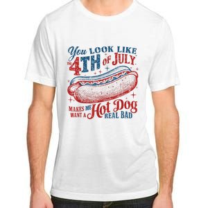 Women You Look Like 4th Of July Hot Dog Wiener Gift Adult ChromaSoft Performance T-Shirt