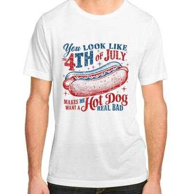 Women You Look Like 4th Of July Hot Dog Wiener Gift Adult ChromaSoft Performance T-Shirt