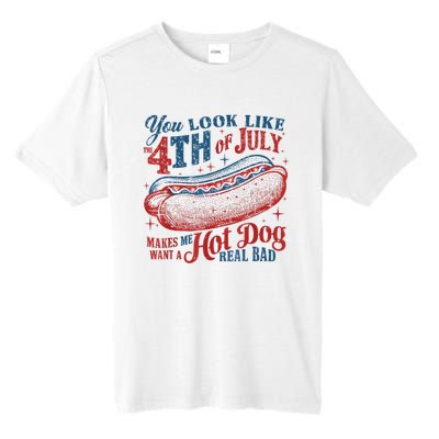 Women You Look Like 4th Of July Hot Dog Wiener Gift Tall Fusion ChromaSoft Performance T-Shirt