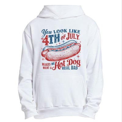 Women You Look Like 4th Of July Hot Dog Wiener Gift Urban Pullover Hoodie