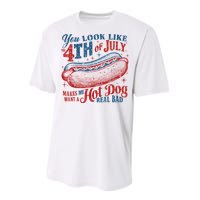 Women You Look Like 4th Of July Hot Dog Wiener Gift Performance Sprint T-Shirt