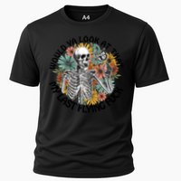 Would Ya Look At That My Last Flying Fuck Skeleton Halloween Gift Cooling Performance Crew T-Shirt