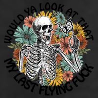 Would Ya Look At That My Last Flying Fuck Skeleton Halloween Gift Adult Drive Performance Visor
