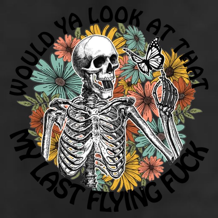 Would Ya Look At That My Last Flying Fuck Skeleton Halloween Gift Adult Drive Performance Visor