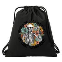 Would Ya Look At That My Last Flying Fuck Skeleton Halloween Gift Drawstring Bag