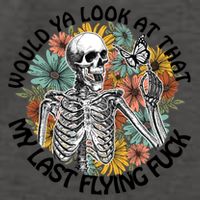 Would Ya Look At That My Last Flying Fuck Skeleton Halloween Gift Vector Backpack