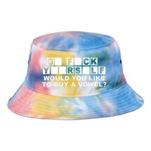 Would You Like To Buy A Vowel Dirty Joke Grown Up Humor Tie Dye Newport Bucket Hat