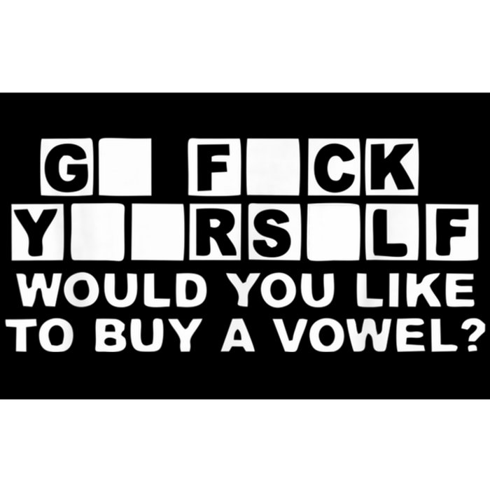 Would You Like To Buy A Vowel Dirty Joke Grown Up Humor Bumper Sticker