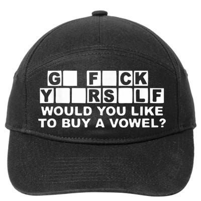 Would You Like To Buy A Vowel Dirty Joke Grown Up Humor 7-Panel Snapback Hat
