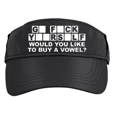 Would You Like To Buy A Vowel Dirty Joke Grown Up Humor Adult Drive Performance Visor
