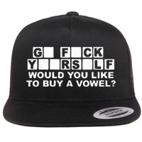 Would You Like To Buy A Vowel Dirty Joke Grown Up Humor Flat Bill Trucker Hat