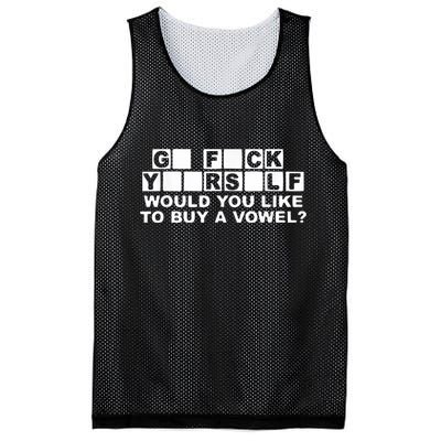 Would You Like To Buy A Vowel Dirty Joke Grown Up Humor Mesh Reversible Basketball Jersey Tank