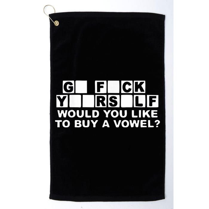 Would You Like To Buy A Vowel Dirty Joke Grown Up Humor Golf Towel