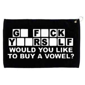 Would You Like To Buy A Vowel Dirty Joke Grown Up Humor Grommeted Golf Towel