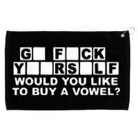 Would You Like To Buy A Vowel Dirty Joke Grown Up Humor Grommeted Golf Towel