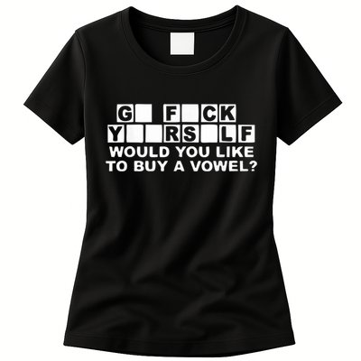 Would You Like To Buy A Vowel Dirty Joke Grown Up Humor Womens T-Shirt