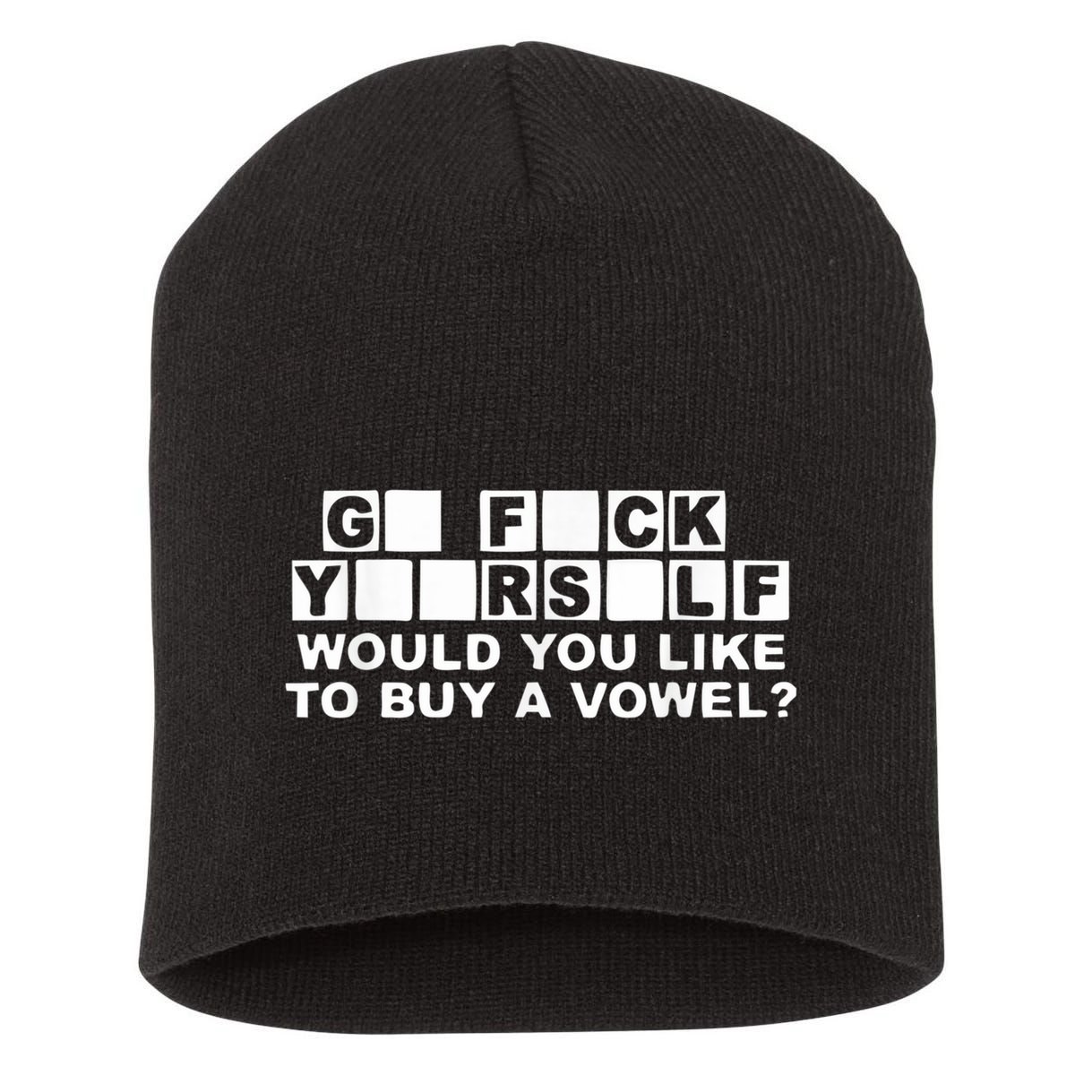 Would You Like To Buy A Vowel Dirty Joke Grown Up Humor Short Acrylic Beanie