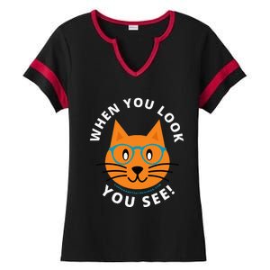 When You Look You See! Ladies Halftime Notch Neck Tee