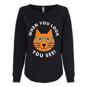 When You Look You See! Womens California Wash Sweatshirt