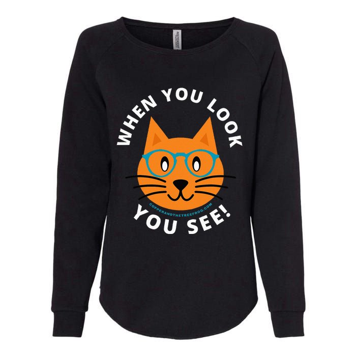 When You Look You See! Womens California Wash Sweatshirt