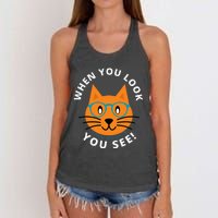 When You Look You See! Women's Knotted Racerback Tank