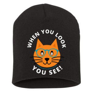 When You Look You See! Short Acrylic Beanie