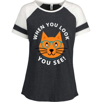 When You Look You See! Enza Ladies Jersey Colorblock Tee