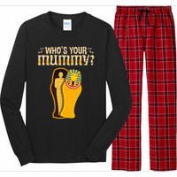 WhoS Your Mummy Funny Egyptian Pharaoh Mummy Long Sleeve Pajama Set