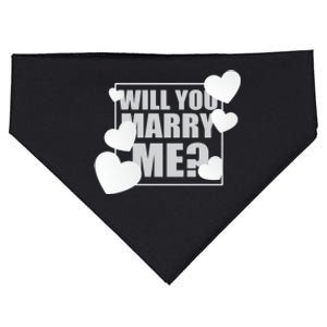 Will You Marry Me Cute Gift Cute Wedding Marriage Proposal Cute Gift Hearts Gift USA-Made Doggie Bandana