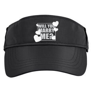 Will You Marry Me Cute Gift Cute Wedding Marriage Proposal Cute Gift Hearts Gift Adult Drive Performance Visor