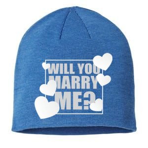 Will You Marry Me Cute Gift Cute Wedding Marriage Proposal Cute Gift Hearts Gift Sustainable Beanie