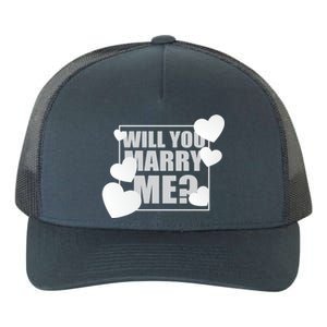 Will You Marry Me Cute Gift Cute Wedding Marriage Proposal Cute Gift Hearts Gift Yupoong Adult 5-Panel Trucker Hat