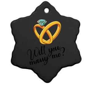 Will You Marry Me Gift Ceramic Star Ornament