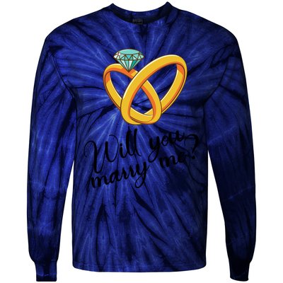 Will You Marry Me Gift Tie-Dye Long Sleeve Shirt