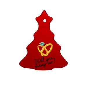 Will You Marry Me Gift Ceramic Tree Ornament