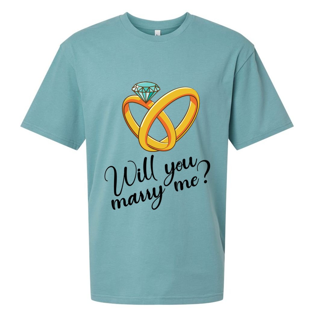 Will You Marry Me Gift Sueded Cloud Jersey T-Shirt